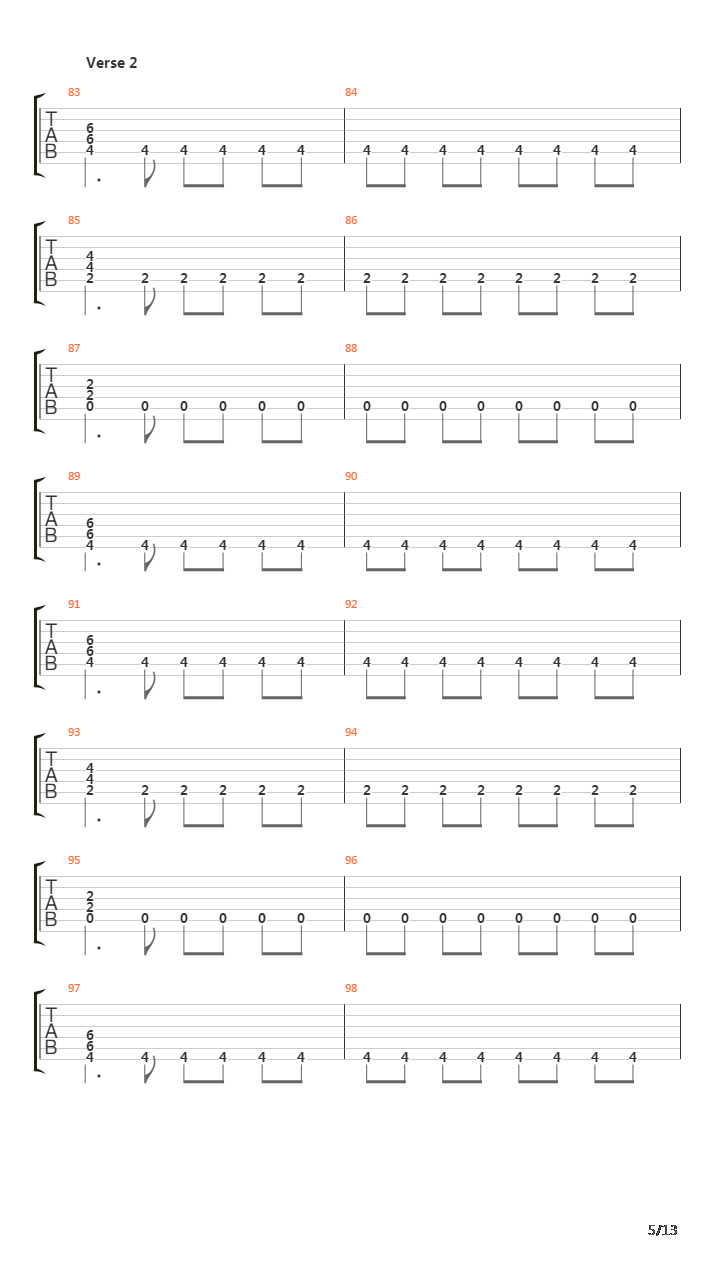 Torero吉他谱