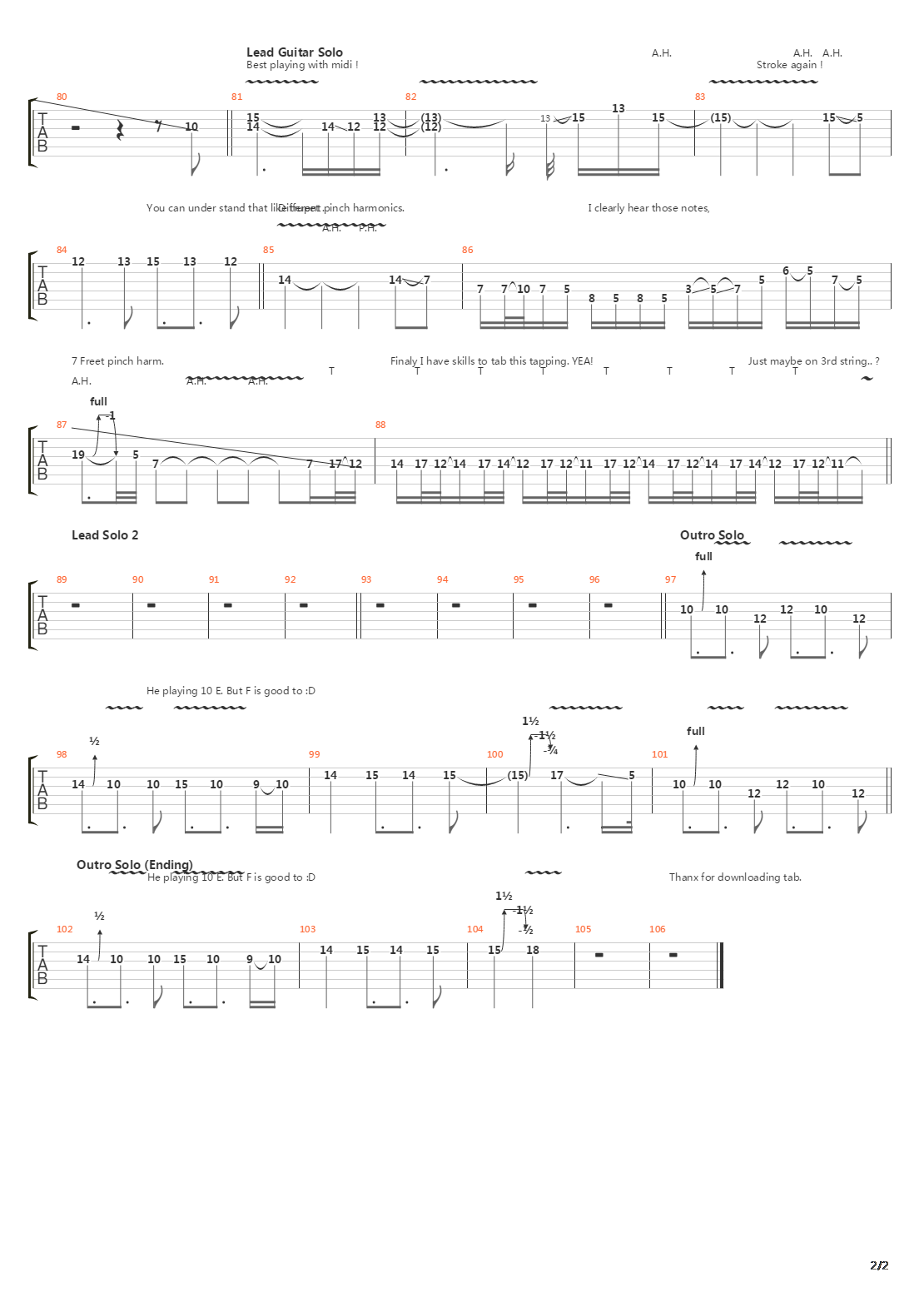 Torero吉他谱