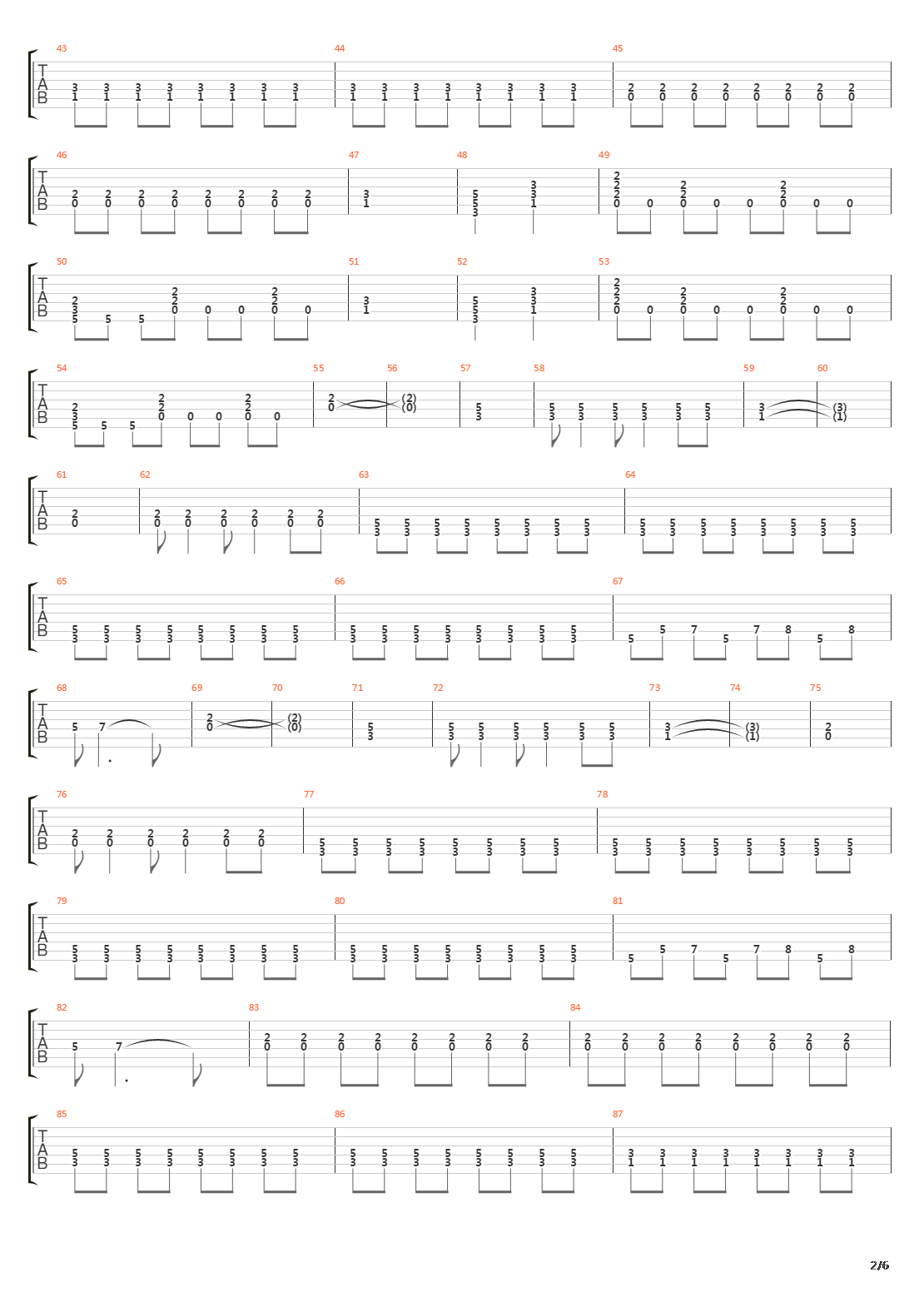 Torero吉他谱