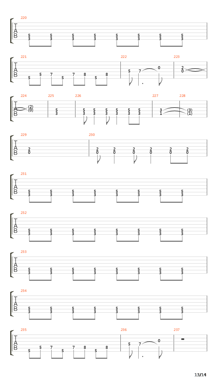 Torero吉他谱