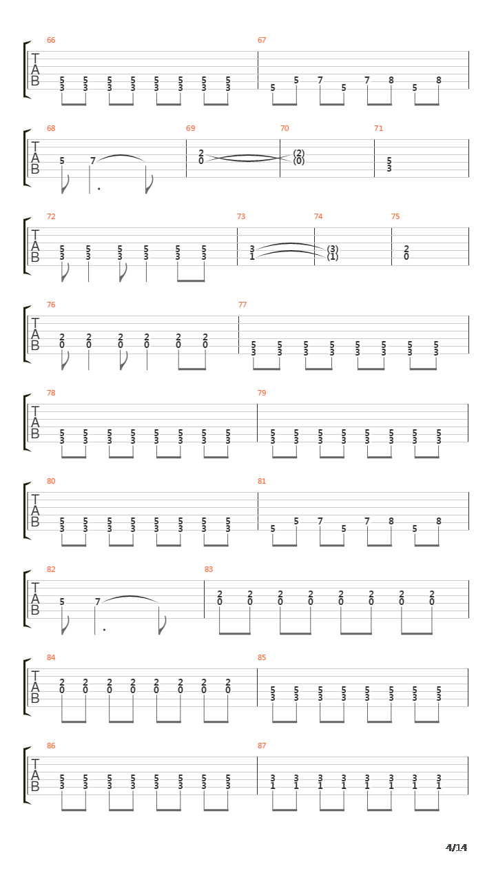 Torero吉他谱