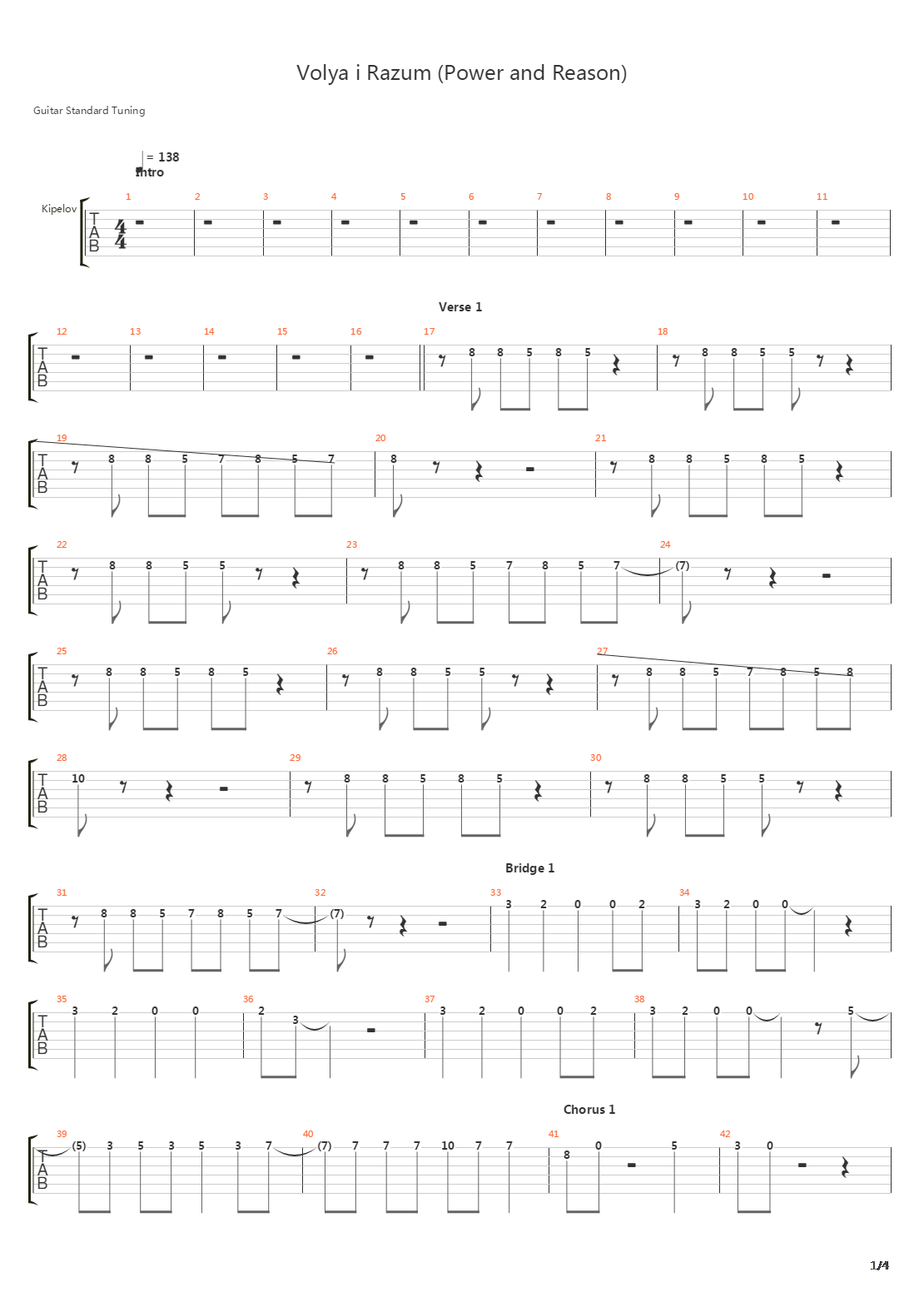 Volya I Razum吉他谱