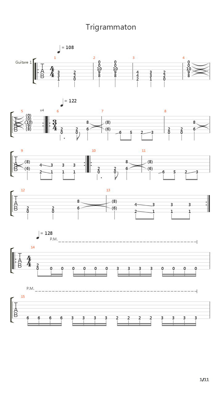 Trigrammaton吉他谱