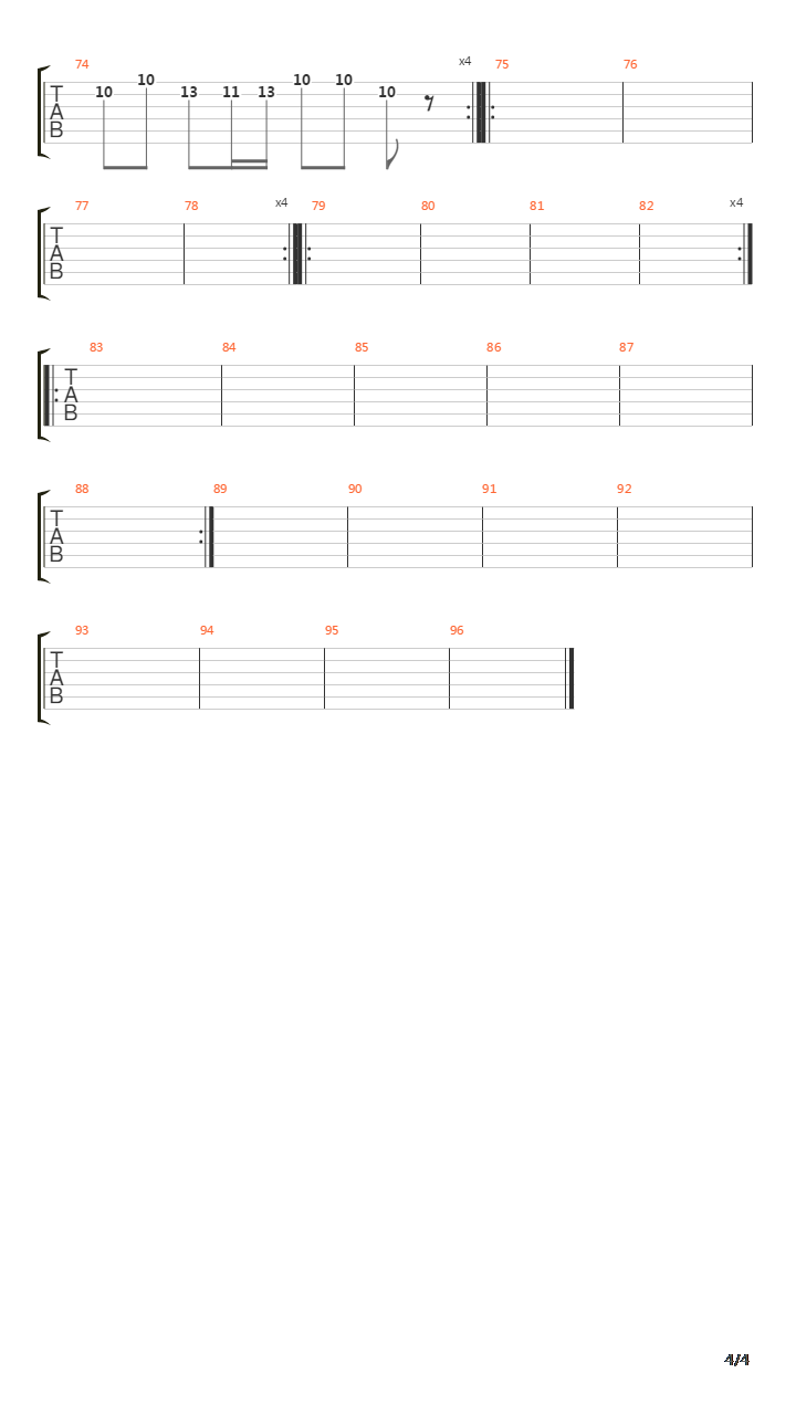 Skvoz Touman Vekov吉他谱