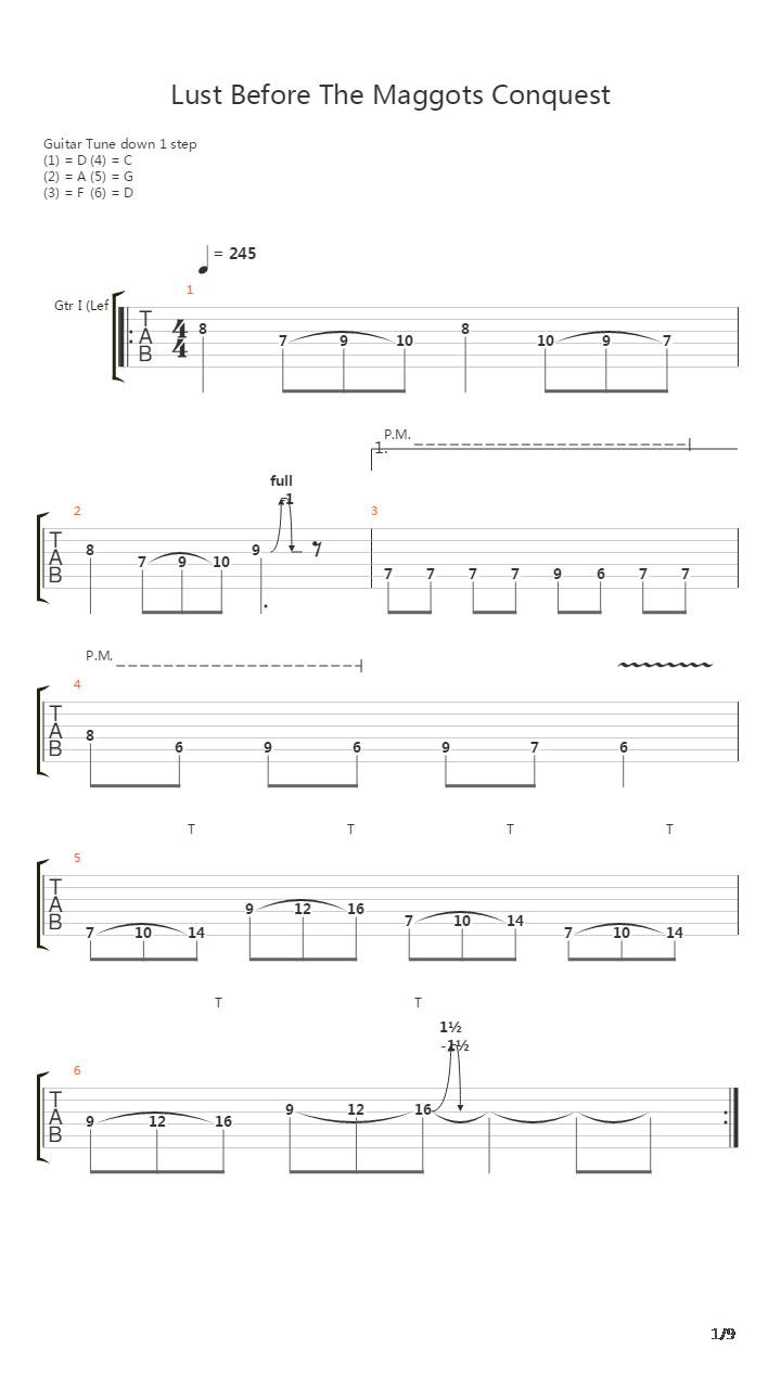 Lust Before The Maggots Conquest吉他谱