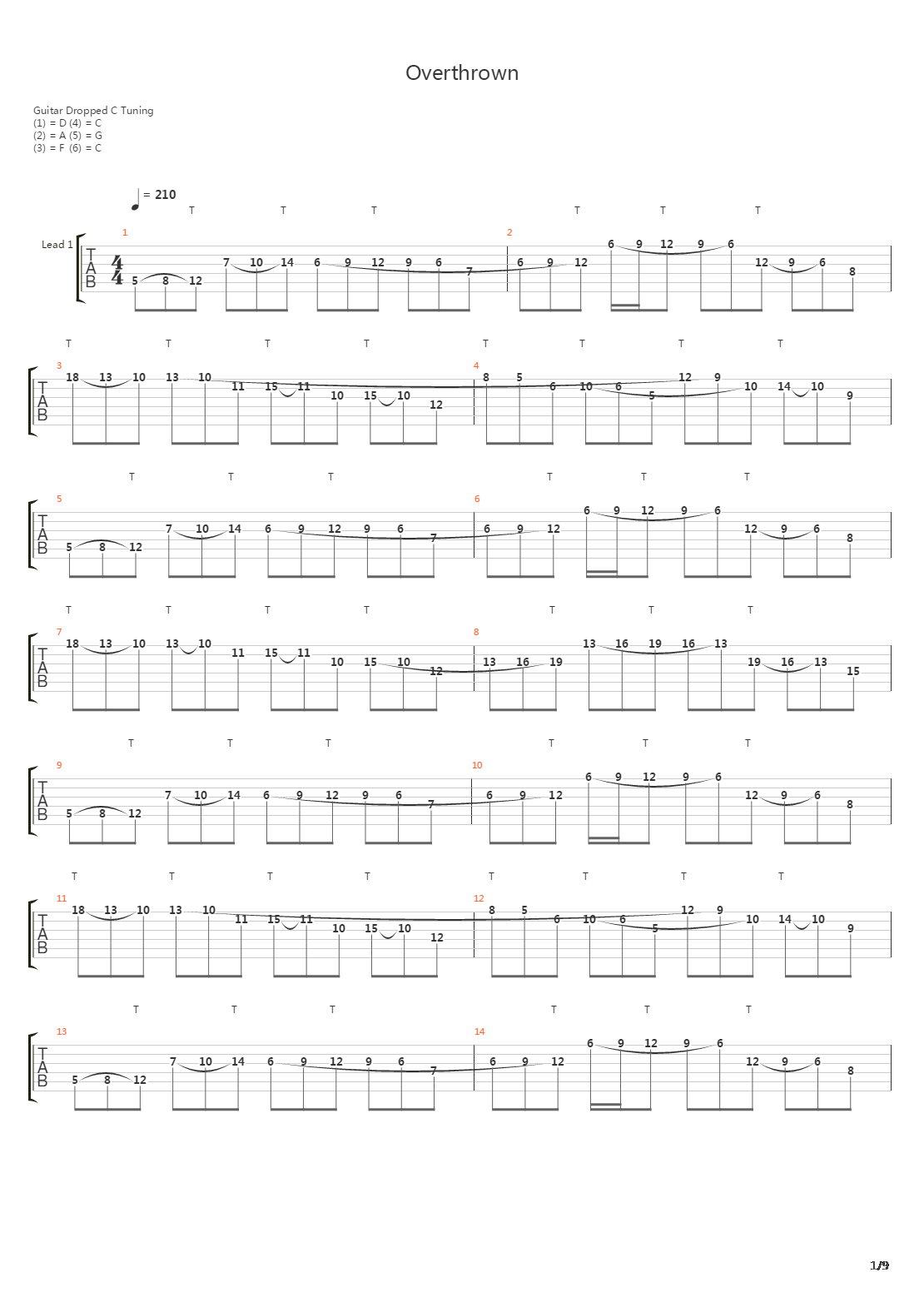 Overthrown吉他谱