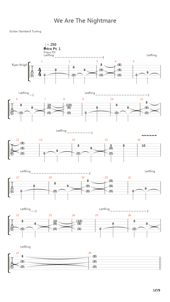 We Are The Nightmare吉他谱