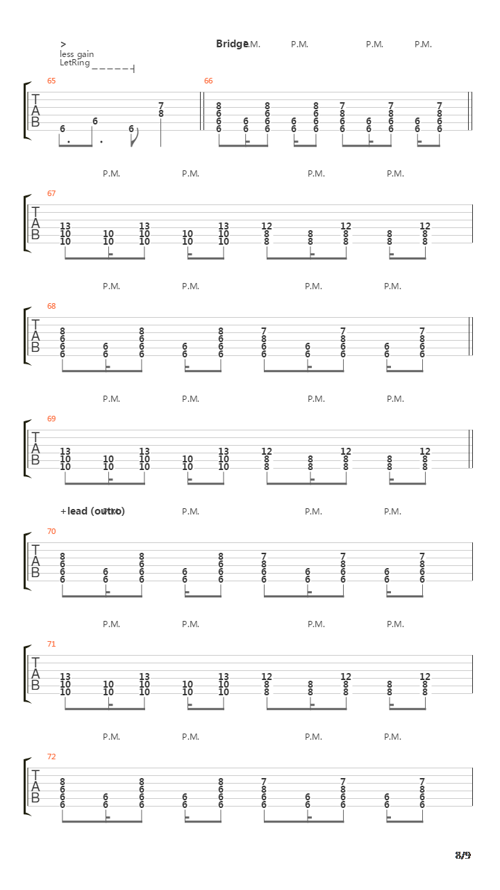 Downward吉他谱
