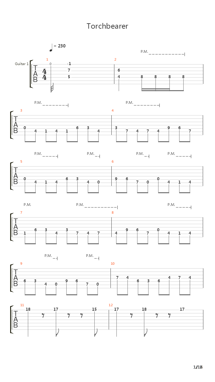 Torchbearer吉他谱