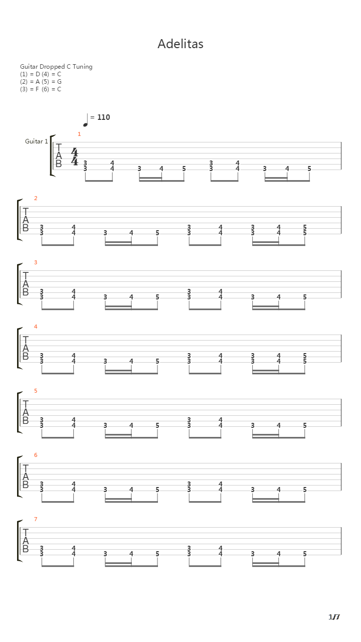 Adelitas吉他谱
