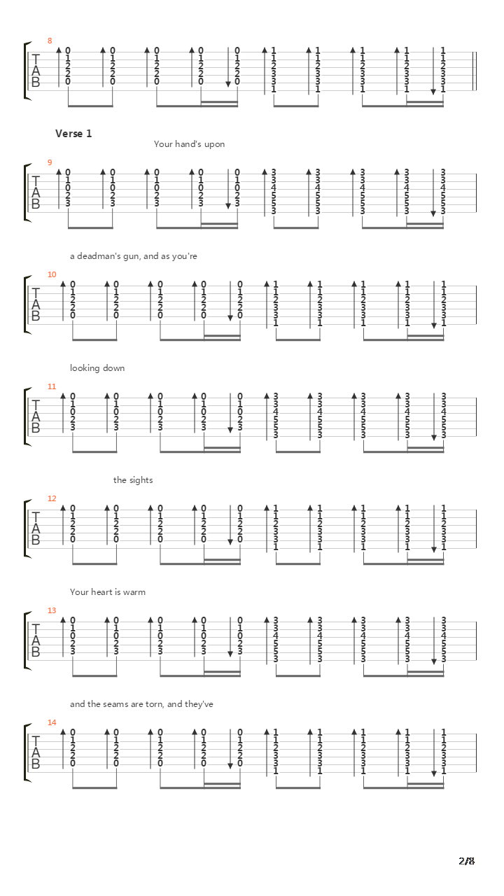 Deadmans Gun吉他谱