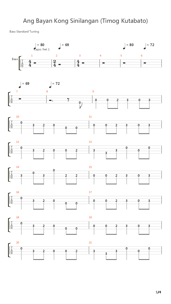 Ang Bayan Kong吉他谱