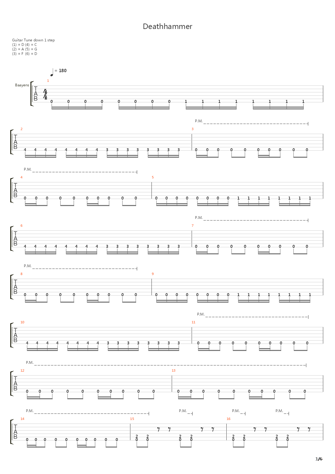 Deathhammer吉他谱