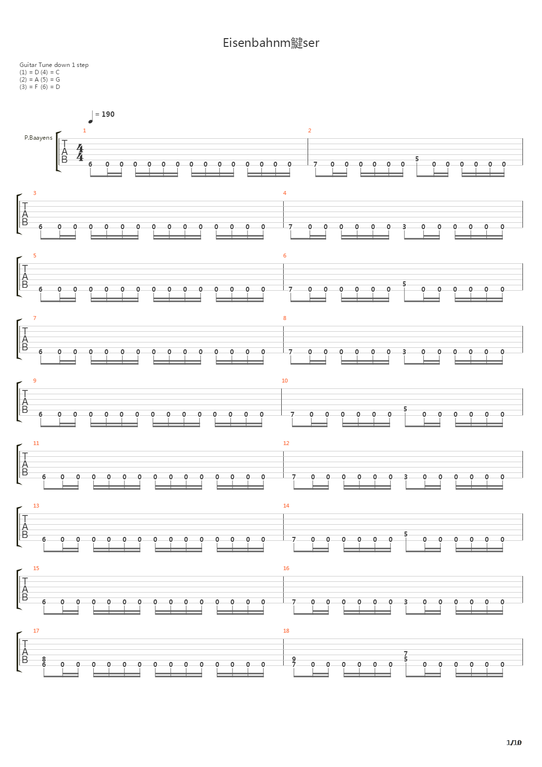 Eisenbahnmrser吉他谱