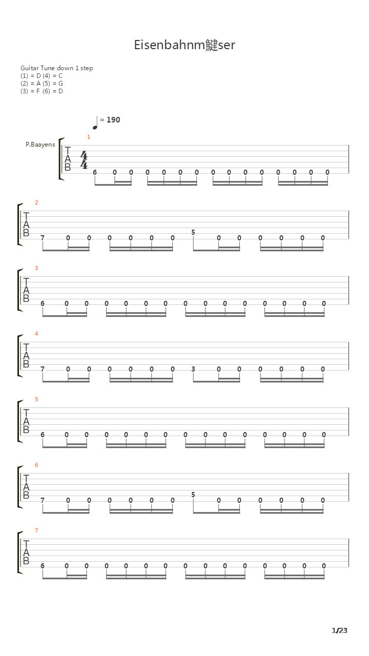 Eisenbahnmrser吉他谱