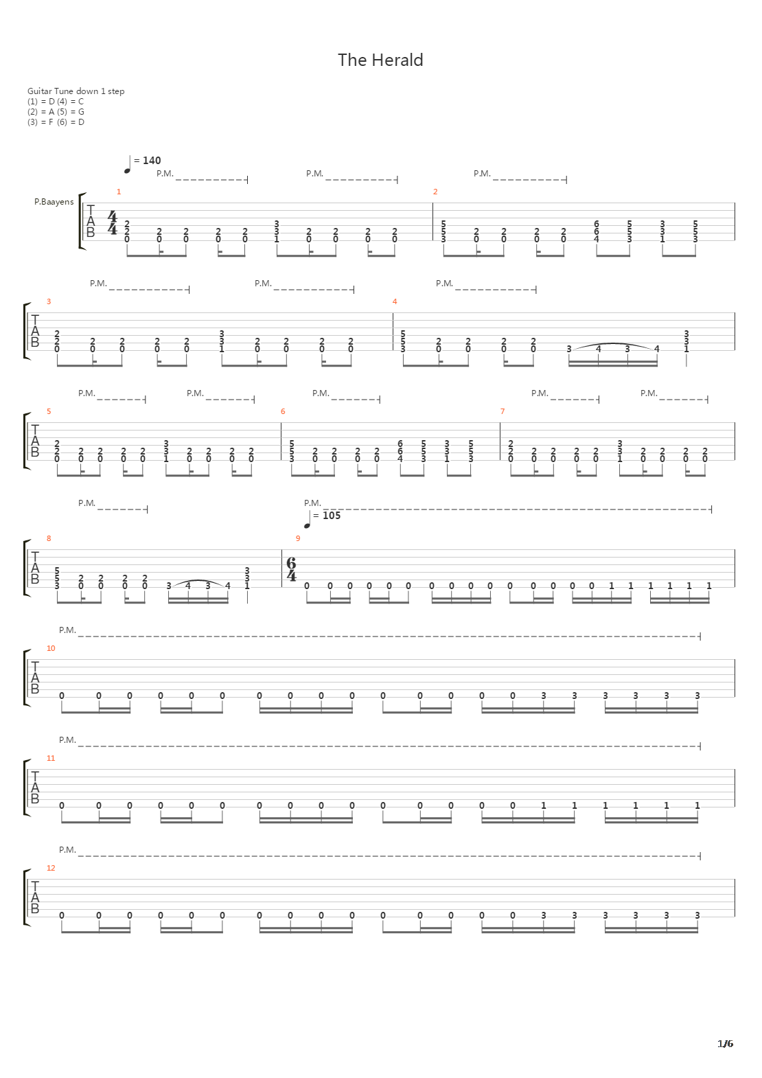 The Herald吉他谱