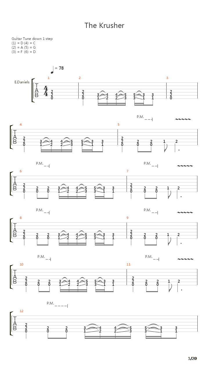 The Krusher吉他谱