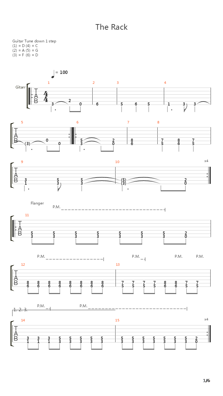 The Rack吉他谱