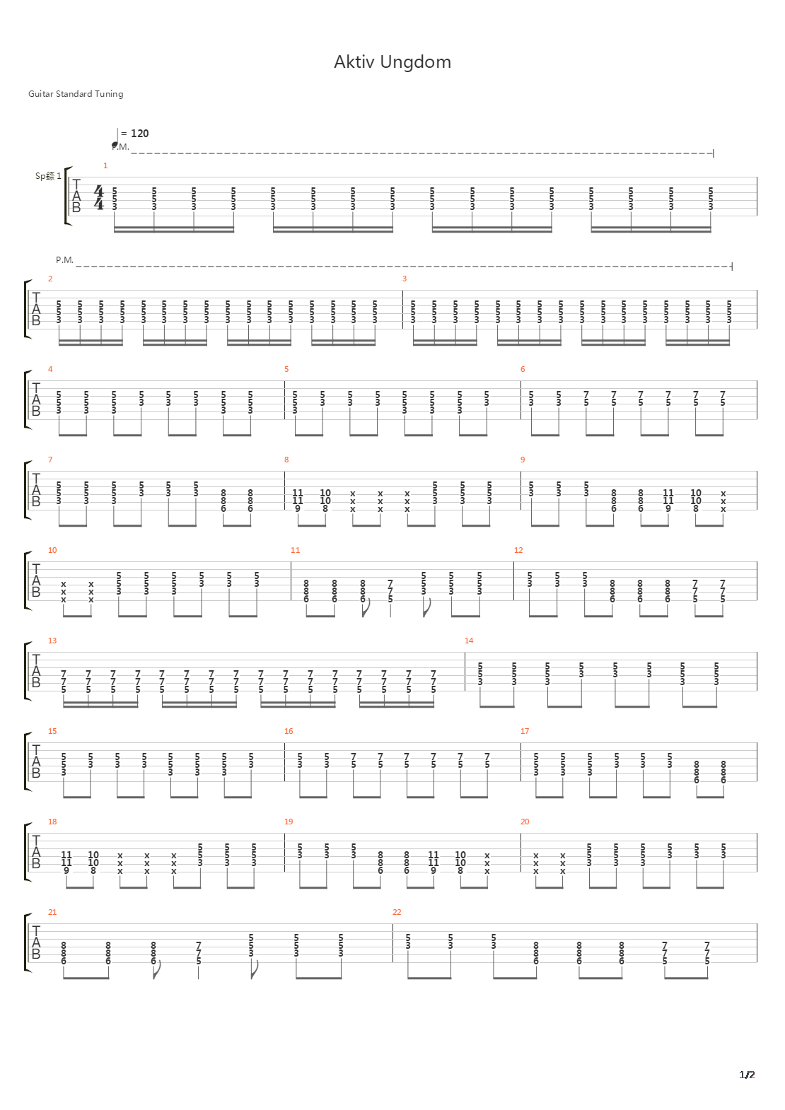 Aktiv Ungdom吉他谱