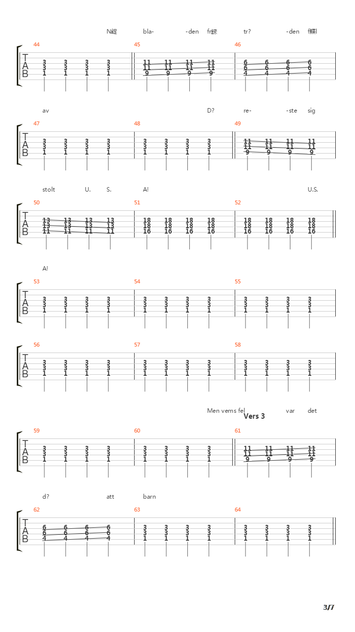 Vietnam吉他谱
