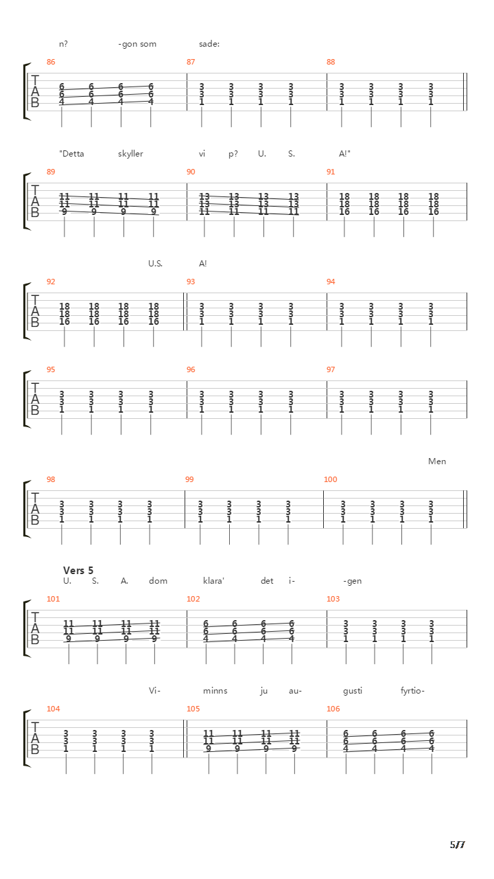 Vietnam吉他谱