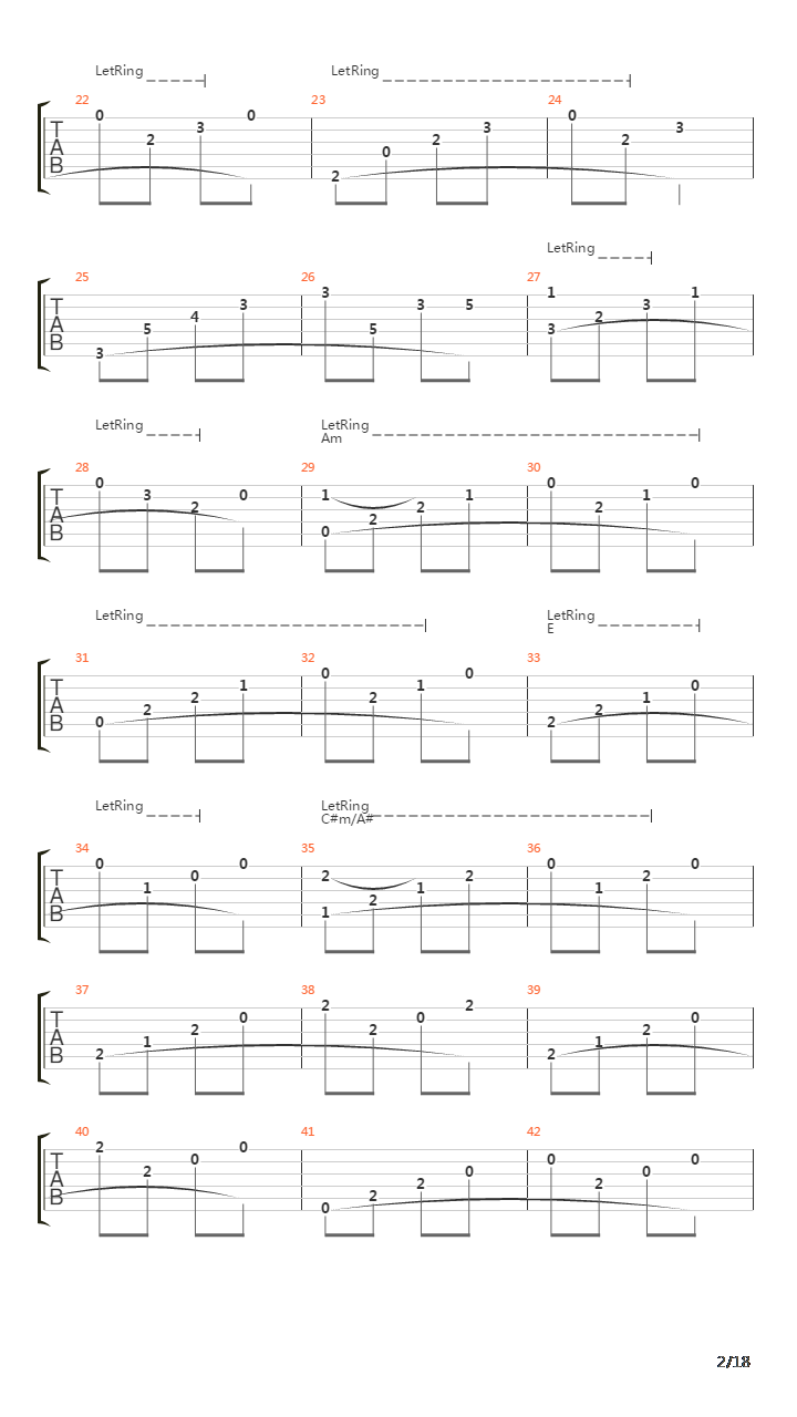 Le Ore Rosa Di Mazenderan吉他谱