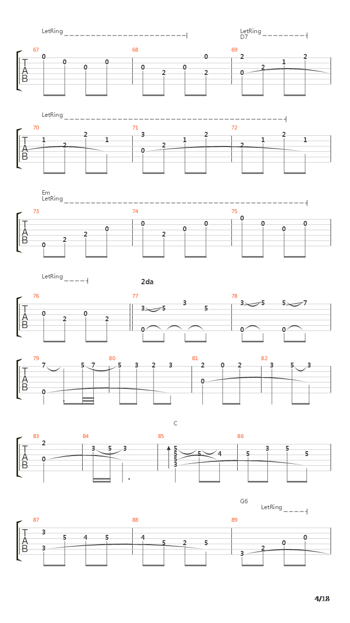 Le Ore Rosa Di Mazenderan吉他谱