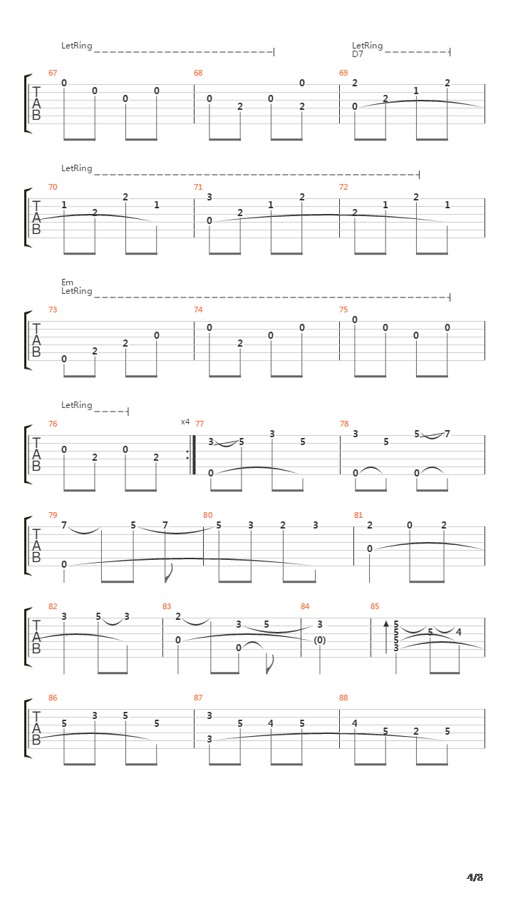 Le Ore Rosa Di Mazenderan吉他谱