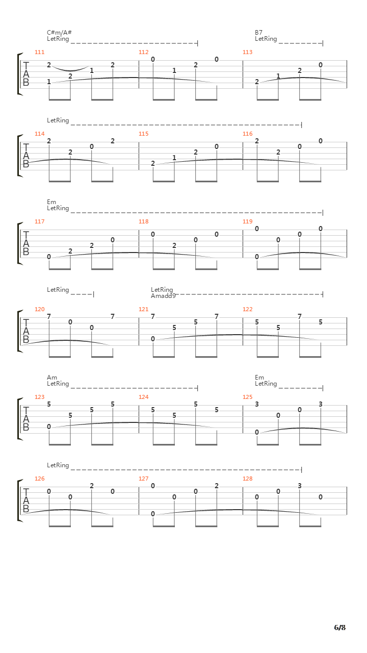 Le Ore Rosa Di Mazenderan吉他谱