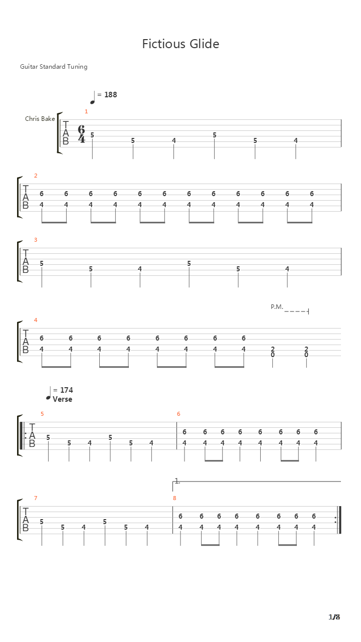 Fictitious Glide吉他谱