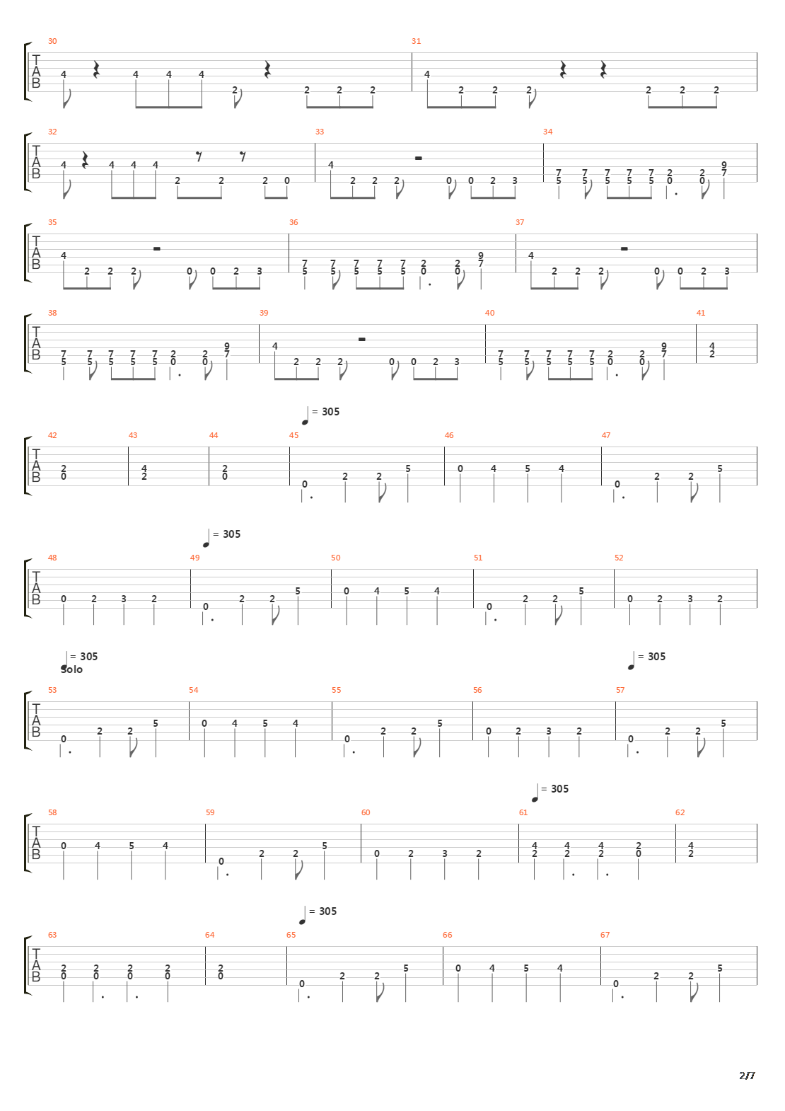 Mineral吉他谱