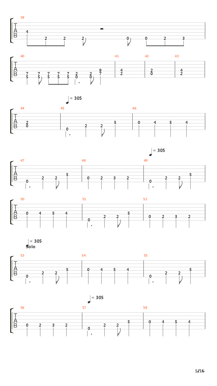 Mineral吉他谱