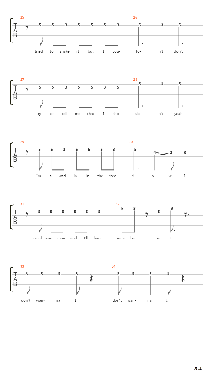 Higher吉他谱