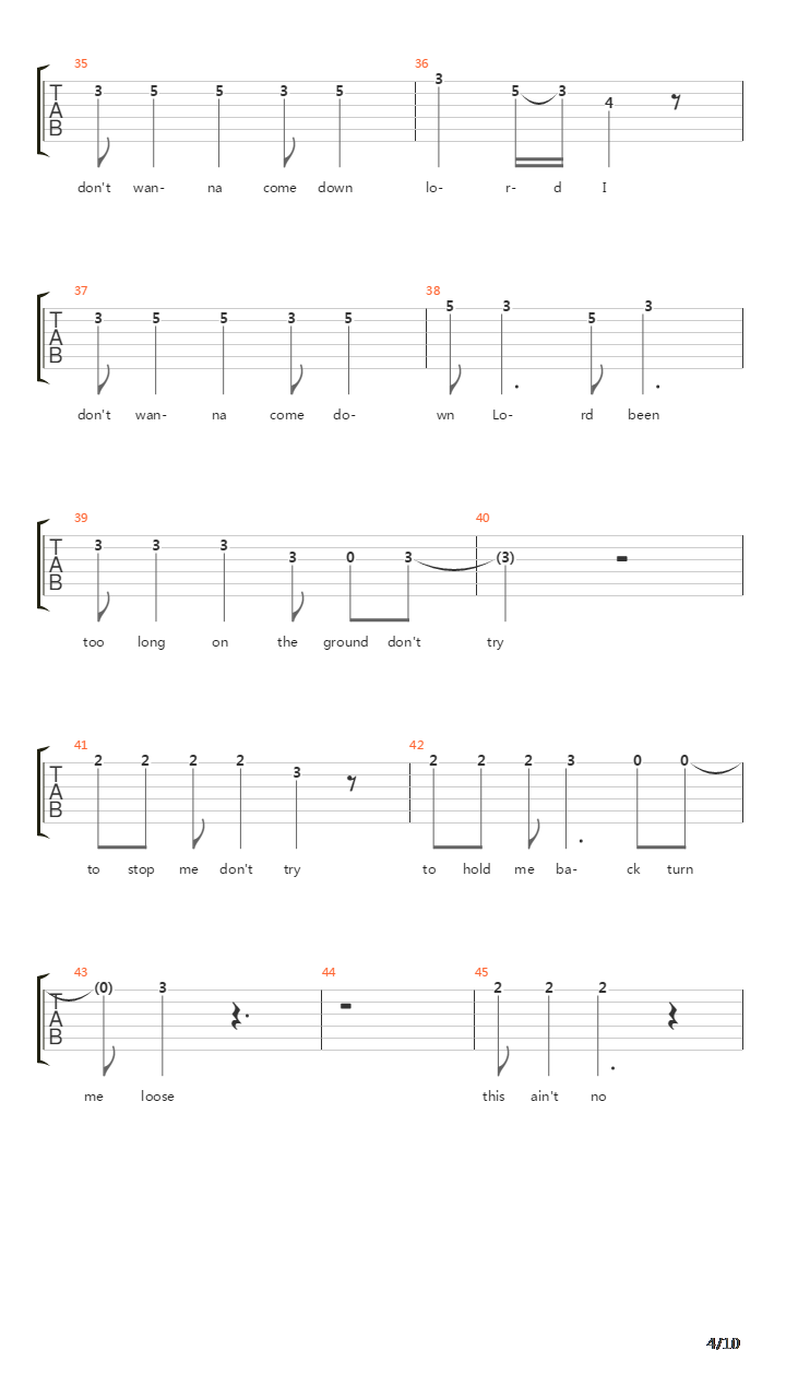 Higher吉他谱