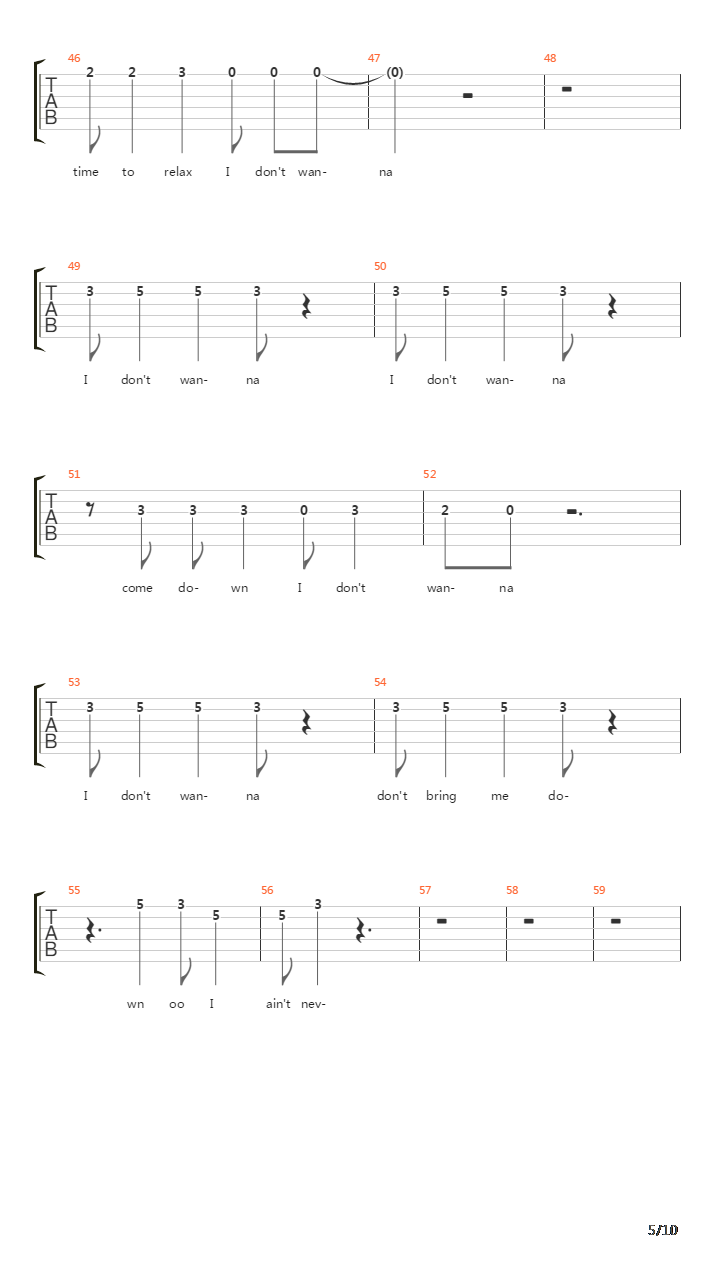 Higher吉他谱
