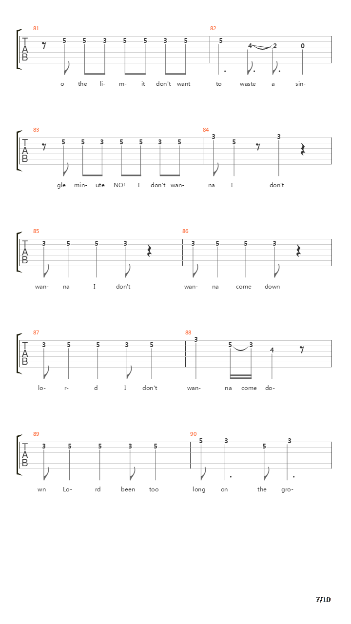 Higher吉他谱