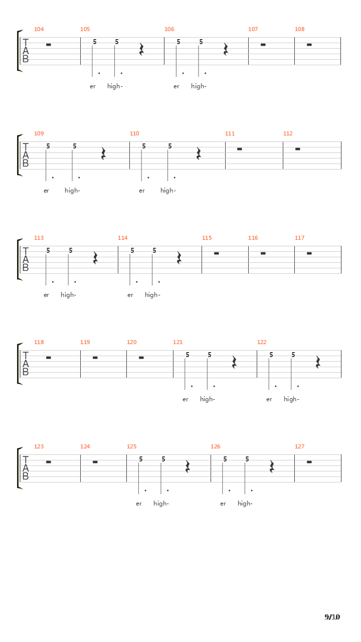 Higher吉他谱