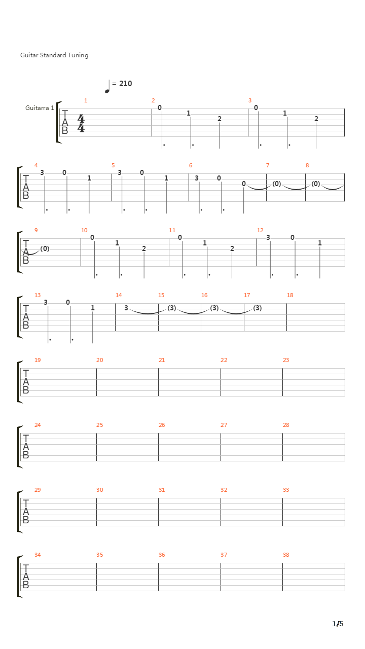 Cancion Inutil吉他谱