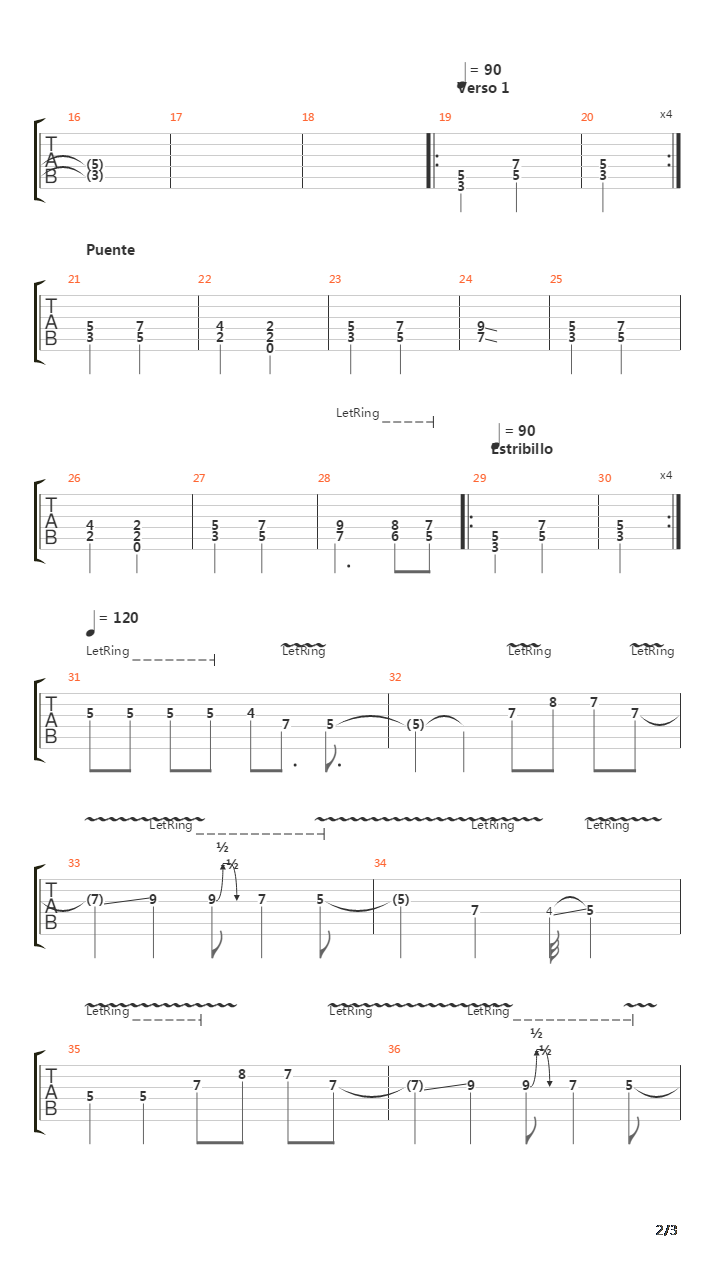 Espadas Y Serpientes吉他谱