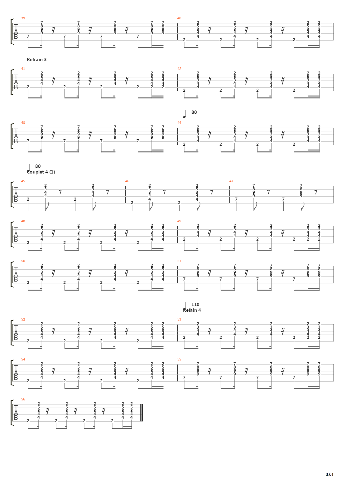Jveux Du Soleil吉他谱