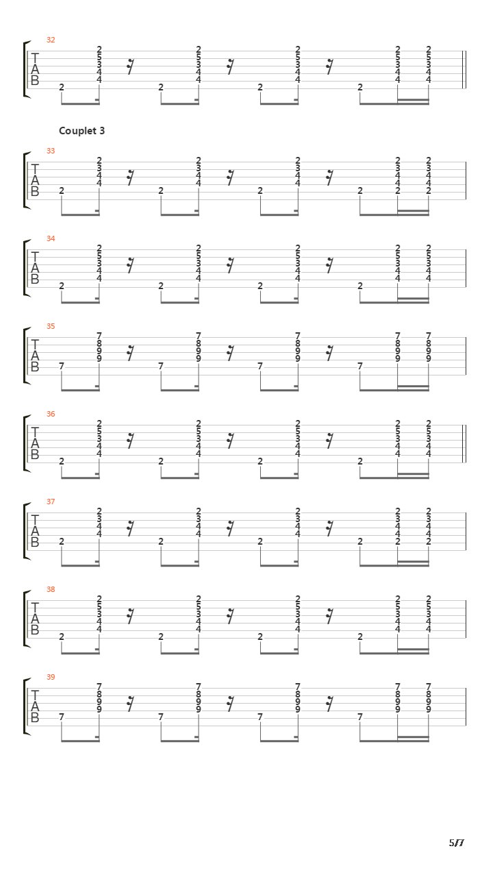 Jveux Du Soleil吉他谱