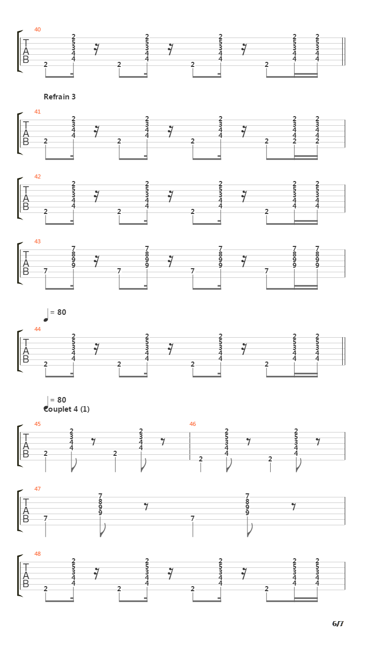 Jveux Du Soleil吉他谱