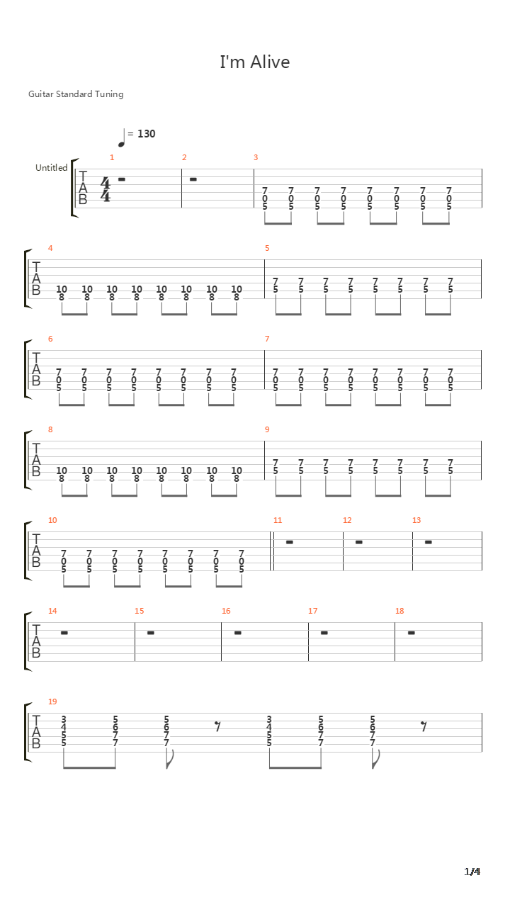Im Alive吉他谱