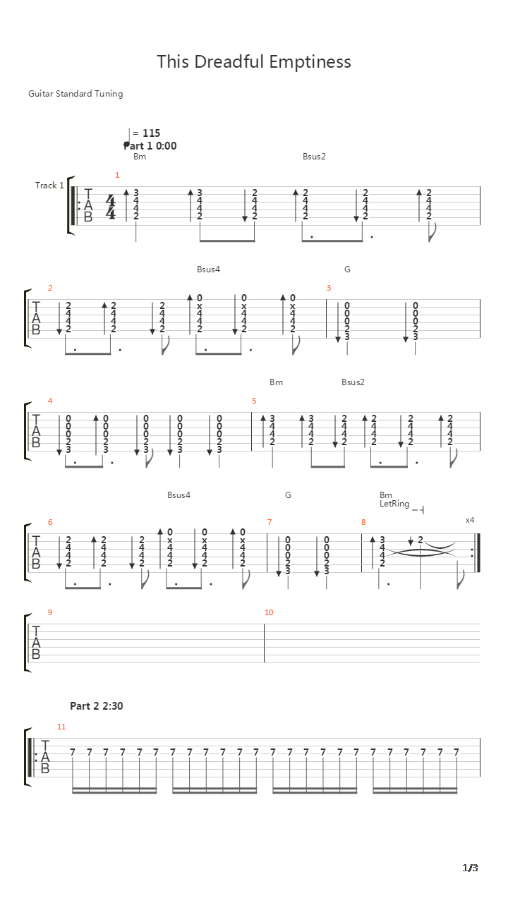 This Dreadful Emptiness吉他谱