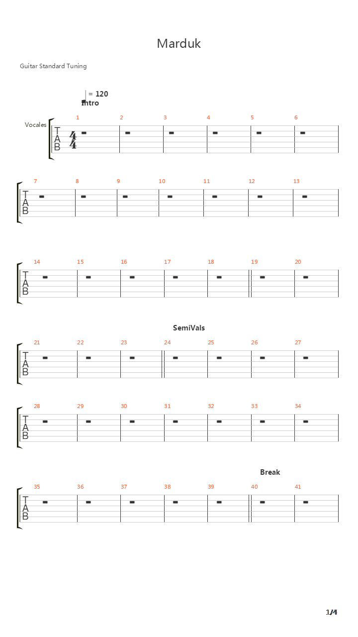 Marduk吉他谱