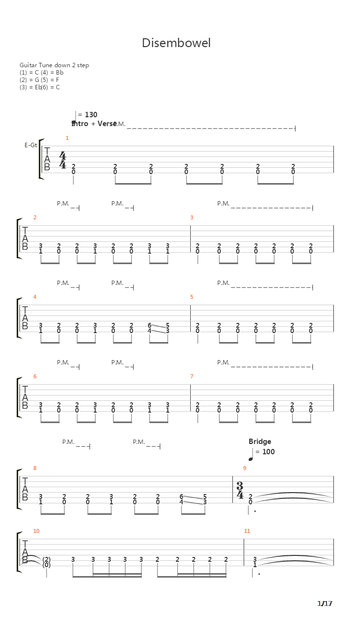 Disembowel吉他谱