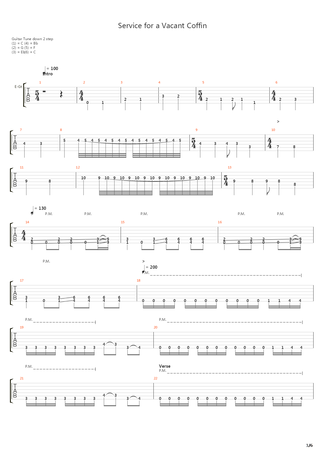 Service For A Vacant Coffin吉他谱