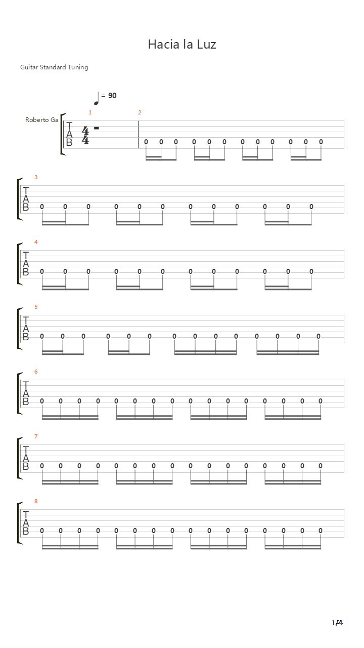 Hacia La Luz吉他谱