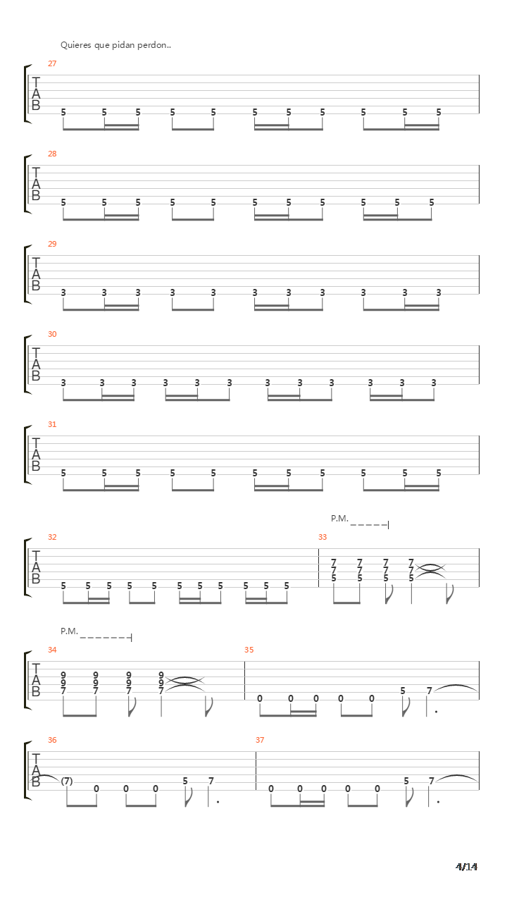 Levantate Y Anda吉他谱