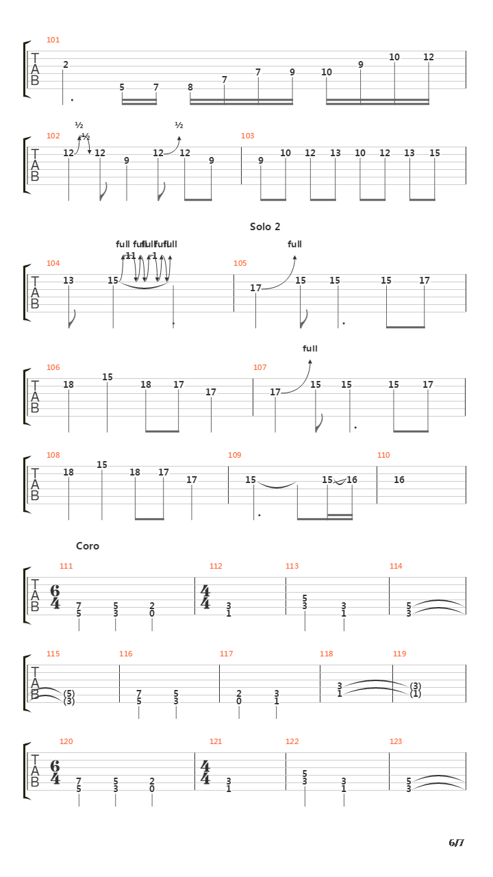 Papel Roto吉他谱